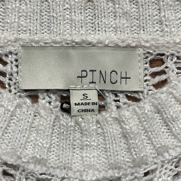 Pinch Off-White Open Knit Boxy Crop Sweater size S - Picture 3 of 5
